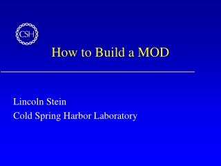 How to Build a MOD