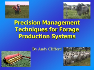Precision Management Techniques for Forage Production Systems