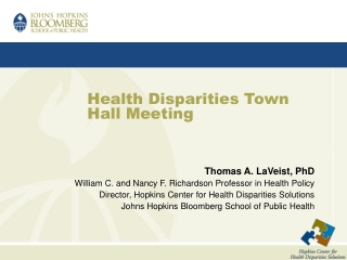 Health Disparities Town Hall Meeting