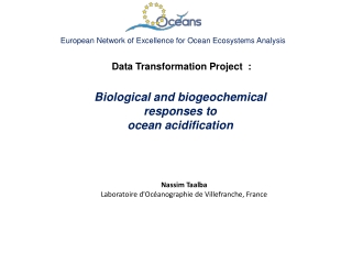 European Network of Excellence for Ocean Ecosystems Analysis