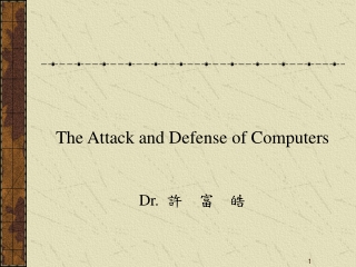 The Attack and Defense of Computers Dr. 許  富  皓