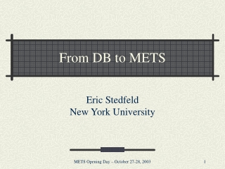 From DB to METS