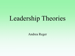 Leadership Theories