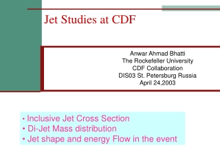 Jet Studies at CDF