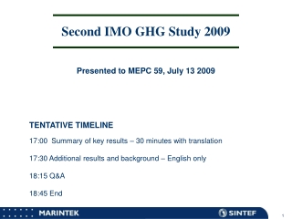 Second IMO GHG Study 2009