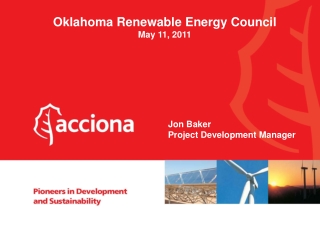 Oklahoma Renewable Energy Council May 11, 2011