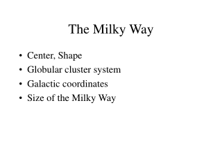 The Milky Way