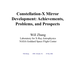 Constellation-X Mirror Development: Achievements, Problems, and Prospects