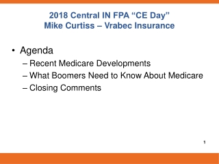 2018 Central IN FPA “CE Day” Mike Curtiss – Vrabec Insurance