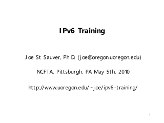 IPv6 Training