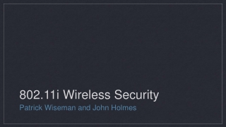 802.11i Wireless Security