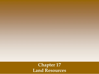 Chapter 17 Land Resources