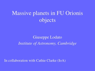 Massive planets in FU Orionis objects