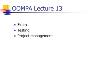 OOMPA Lecture 13