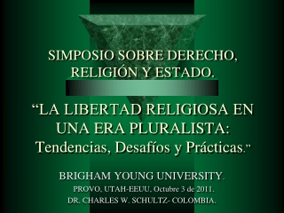 BRIGHAM YOUNG UNIVERSITY .   PROVO, UTAH-EEUU, Octubre 3 de 2011.