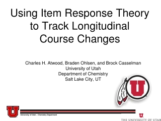 Using Item Response Theory to Track Longitudinal Course Changes