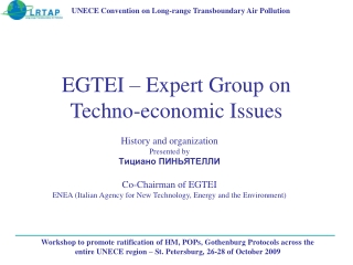 EGTEI – Expert Group on Techno-economic Issues