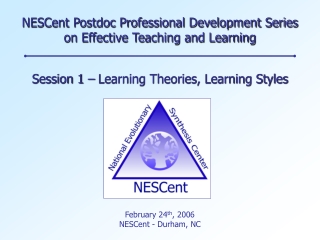 NESCent Postdoc Professional Development Series on Effective Teaching and Learning