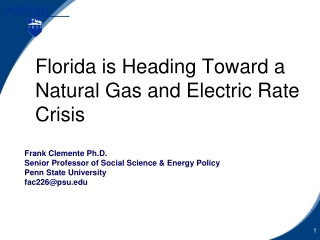 Florida is Heading Toward a Natural Gas and Electric Rate Crisis