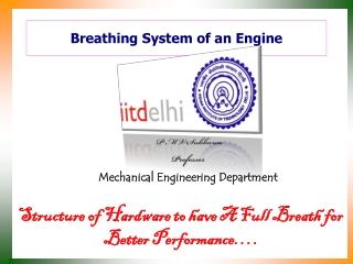 Breathing System of an Engine