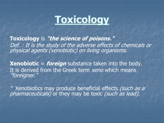 Toxicology