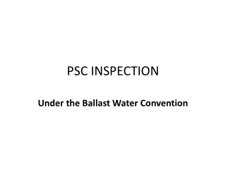 PSC INSPECTION