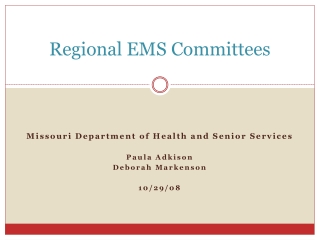 Regional EMS Committees