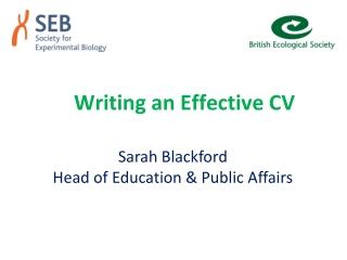 Writing an Effective CV