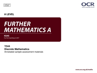 Y544 Discrete Mathematics Annotated sample assessment materials