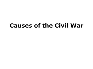 Causes of the Civil War