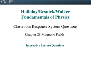 Halliday/Resnick/Walker Fundamentals of Physics