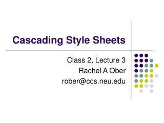 Cascading Style Sheets