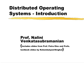 Distributed Operating Systems - Introduction