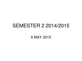 SEMESTER 2 2014/2015