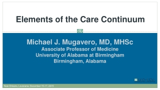 Elements of the Care Continuum