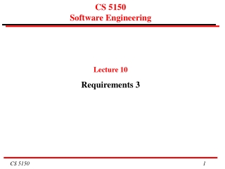 CS 5150  Software Engineering