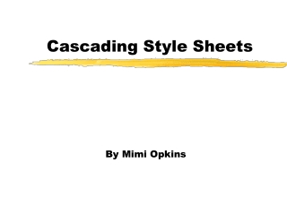 Cascading Style Sheets