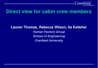 Direct view for cabin crew members