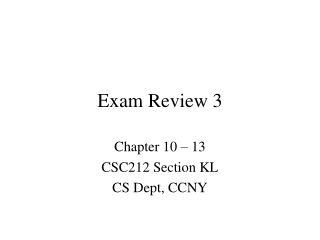 Exam Review 3