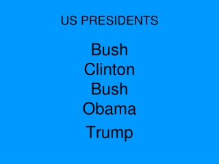 US PRESIDENTS