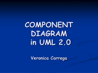 COMPONENT DIAGRAM  in UML 2.0 Veronica Carrega