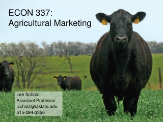 ECON 337: Agricultural Marketing