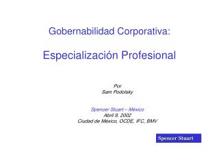 Gobernabilidad Corporativa: Especialización Profesional