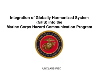 Integration of Globally Harmonized System (GHS) into the Marine Corps Hazard Communication Program