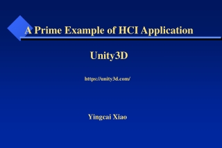 https://unity3d/ Yingcai Xiao