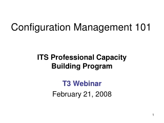 Configuration Management 101