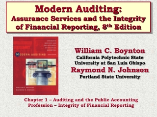 Modern Auditing: Assurance Services and the Integrity of Financial Reporting, 8 th  Edition