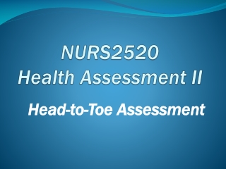 NURS2520 Health Assessment II