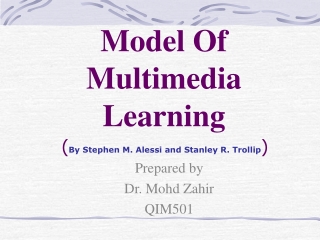 Model Of Multimedia Learning