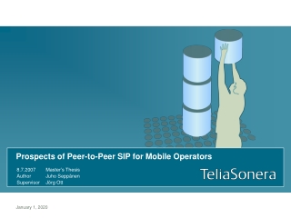 Prospects of Peer-to-Peer SIP for Mobile Operators